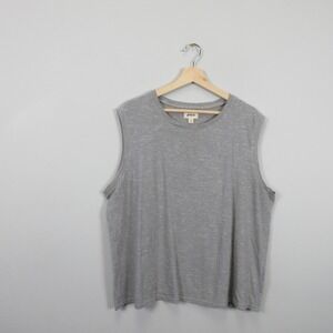 Pact Womens Grey Heathered Sleeveless Tank Top XXL 100% Organic Cotton Minimalis